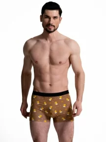 Мужские бесшовные трусы-боксеры Oemen, MB089, рис. 089 КОРИЧНЕВЫЕ